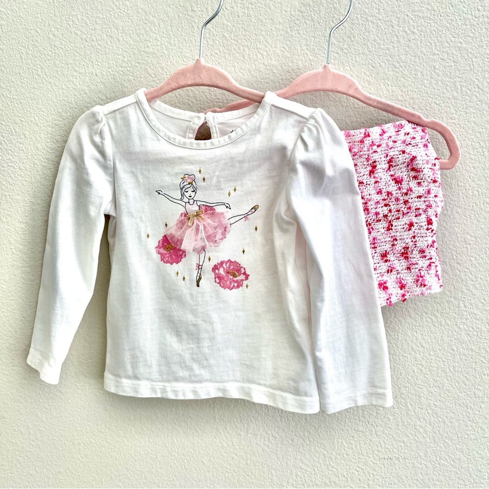 Bundle of 2 | Janie & Jack | Ballerina LS Shirt with Matching Shorts